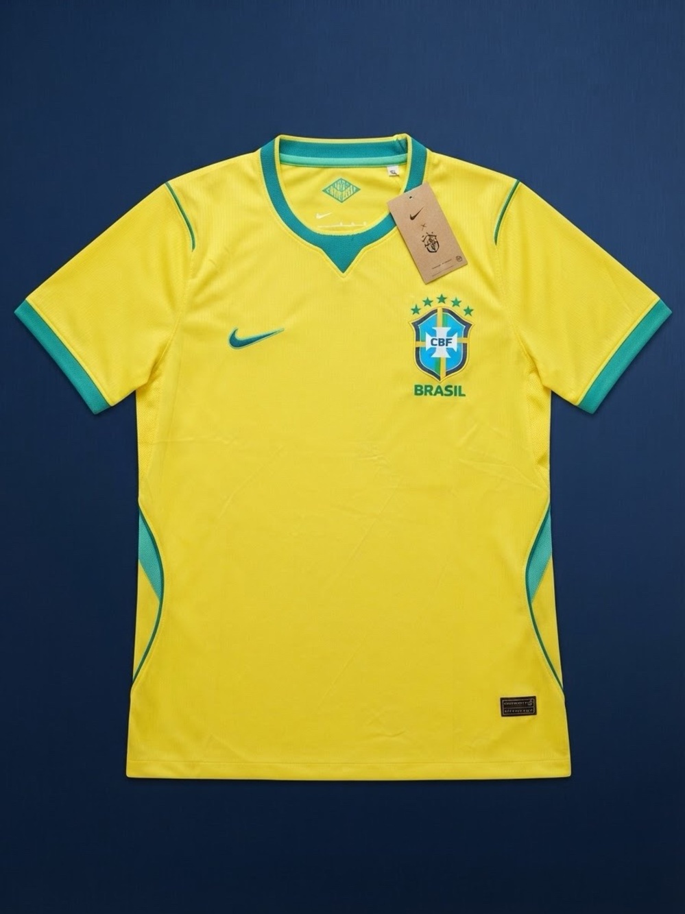 NWT Brazil 2024 Home Soccer Jersey Yellow Green - Medium